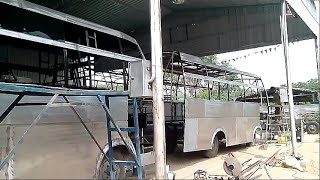 கோச் வேன் எப்படி உருவாக்கப்படுகிறது? | How is a coach van built? | GRT coach builders, Karur.