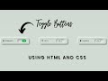 Awesome Neumorphism Toggle Buttons Using HTML and CSS