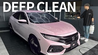 Cleaning a Dirty HONDA CIVIC | DEEP CLEAN | ASMR | CAR DETAIL | CAR WASH |