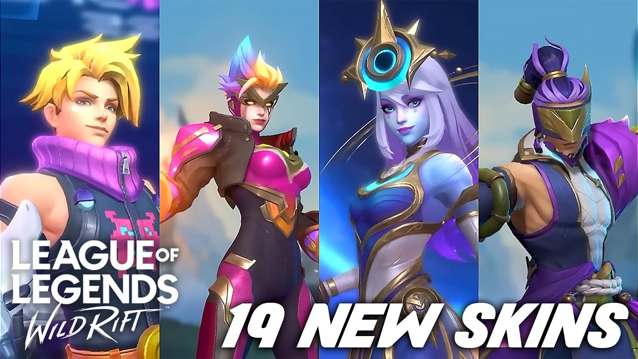 WILD RIFT PATCH 4.1 | 19 NEW SKINS (Leesin, Riven, Lux, Ezreal & More ...