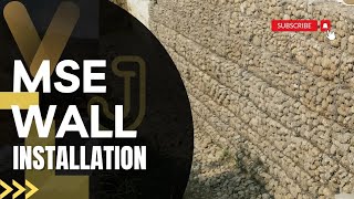 MSE WALL Installation | Mechanically Stabilized Earth Wall Installation #gabion #construction