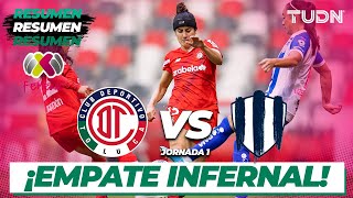 Resumen y goles | Toluca vs Rayadas | AP2023 Liga Mx Femenil J1 | TUDN