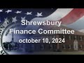 Finance Committee Meeting of October 10, 2024