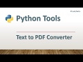Python tools | Simple Text to PDF Converter