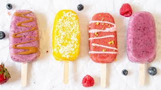 3 Fruit Popsicles Recipes | Just 2 Ingredients (Healthy & Creamy)