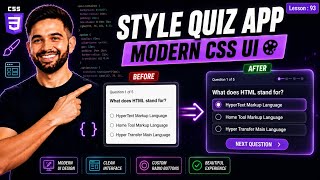 How to Design a Modern Quiz App with CSS | CSS Form UI Project Tutorial