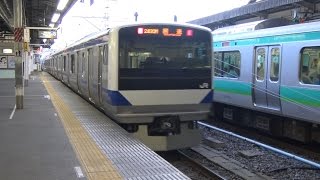 たいへん希少な上野駅の8番線から発車する常磐線E531系の回送列車