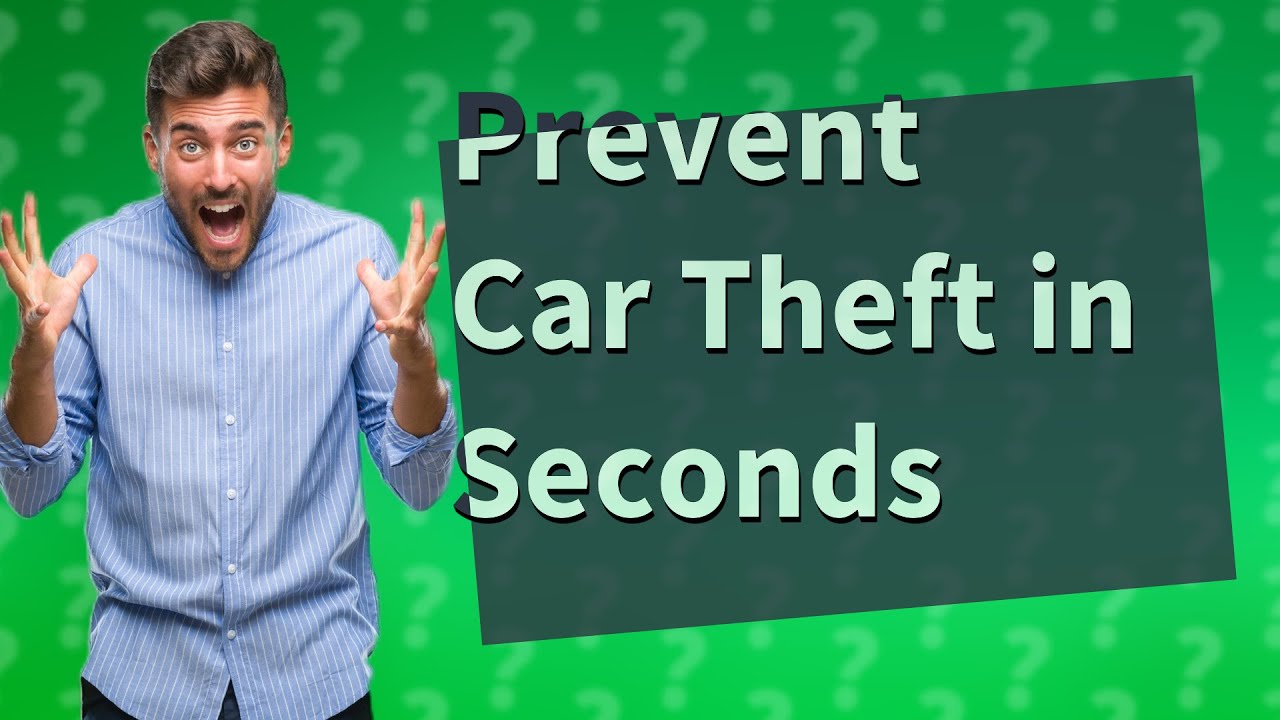 How Can I Prevent My Car From Being Stolen In Seconds? - YouTube