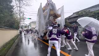 令和3年御披露目曳行富田林市　錦織　馬場クリニック出発