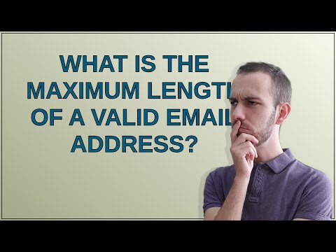 What is the maximum length of an email address?