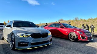 Cadillac CTS-V 700HP vs BMW 340 stage2, BMW 540 stage2