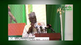 GOODWILL MESSAGE BY THE DG NOA, MALLAM LANRE ISSA-ONILU AT THE URNI LAUNCH