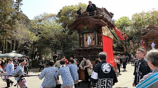 2023年 半田市上半田ちんとろ祭り 宵宮祭 南組福神車②（住吉神社曳き出し）