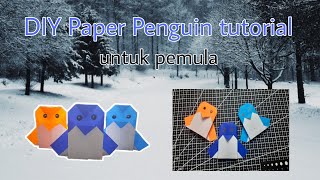 Mudahnya Melipat Origami Bentuk Pinguin | simpel part 1 | DIY Paper Penguin tutorial