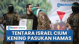 Momen Langka, Detik-detik Tentara Israel Peluk Erat dan Cium Kening Pasukan Hamas saat Dibebaskan