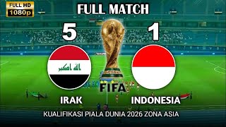 Full Match Indonesia vs Irak, Kualifikasi Piala Dunia 2026 Round ke 2