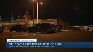 Henrico student arrested for carrying gun 'materials' at school