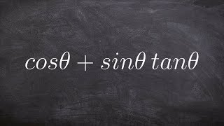 Math tutorial for simplifying trigonometric expressions