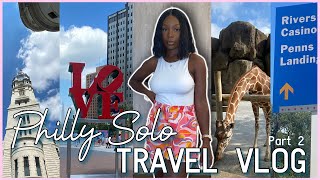 PHILLY SOLO TRAVEL VLOG PART 2/ SITE-SEEING, AMERICA'S 1ST ZOO, SELF CARE \u0026 SHOPPING/ THE STUSH LIFE