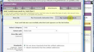 TaskStream: Adding Units from the Unit Builder to the DRF