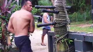 Wooden Dummy Training - Wing Chun / Jeet Kune Do - Kevin Kane Diaz