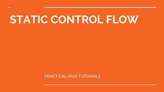 Static Control Flow