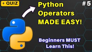 5. Python Arithmetic & Comparison Operators Explained (Beginner Tutorial) #python #tutorial