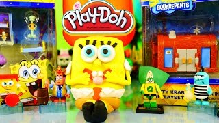 Play Doh Spongebob Squarepants NEW Toys Mini Playsets Surprise Egg DCTC Playdough Videos