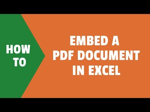 How to Embed a PDF Document in Excel How to Embed a PDF Document in Excel