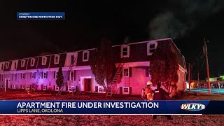 Multiple families displaced after fire at apartment building in Okolona