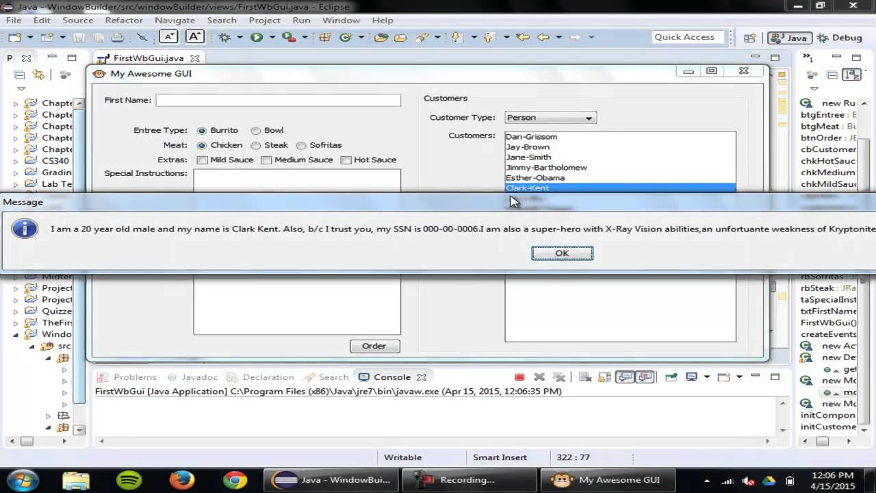 Java Gui Design W Windowbuilder Designer Part 4 Of 5 Youtube