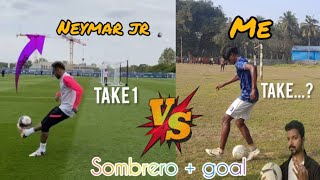 Sombrero flick + Goal | Neymar jr (vs) Me | Entertainment video | fun overloaded #football #ps