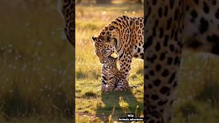 Heartwarming Moment: Jaguar Smooches Her Adorable Baby Cub