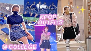 i wore *KPOP stage outfits* to COLLEGE for a week
