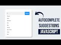 JavaScript Autocomplete Search Box Suggestions