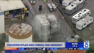 Officials concerned tank with toxic chemicals could explode in Garden Grove