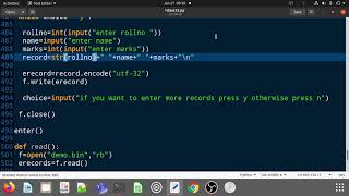 binary file read write and search student records using encode and decode function