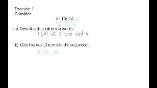 01 Linear number patterns 1