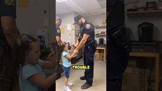 Texas Cop Gets Handcuffed by Sergeant's Daughter - Adorable Moment Caught on Camera! ❤️ #shorts