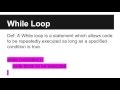JAVA Programming Tutorials - While Loop - 10