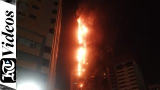 Massive fire guts Sharjah high rise