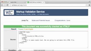 HTML and CSS for Beginning Web Developers | Validation