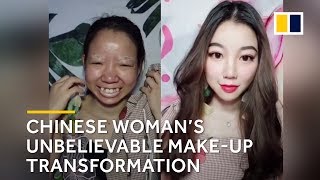 Chinese woman’s unbelievable make-up transformation