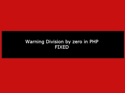 How to solve division by zero in PHP?