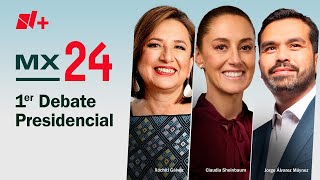 Primer Debate Presidencial 2024 en México: Álvarez Máynez, Xóchitl Gálvez y Claudia Sheinbaum
