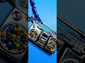 🎼 music makers🎶 adjustable necklace in milky blue with boombox pendant blasting a catchy bead🔵🔹️➖️