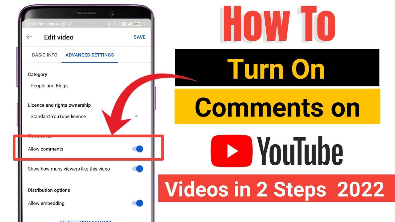 How To Turn On Comments On YouTube Videos 2022 | How To Enable Comment ...