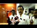 dmk treasurer mk stalin meets farmers who suffered crop damages due to the recent rains.