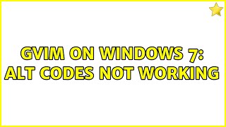 Gvim on Windows 7: ALT codes not working