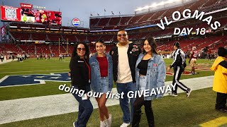 giving away FIELD PASSES at a 49ERS game | the Aguilars